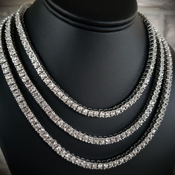 Iced out Hip Hop Bling Bling Chain Set - Picture 3 of 3